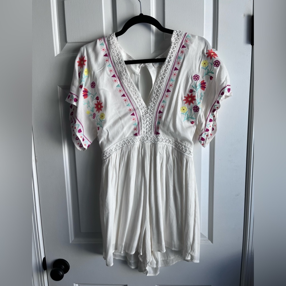 Jun & Ivy Embroidered Romper